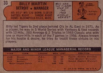 Billy Martin back