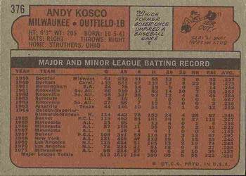 Andy Kosco back