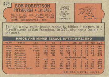 Bob Robertson back