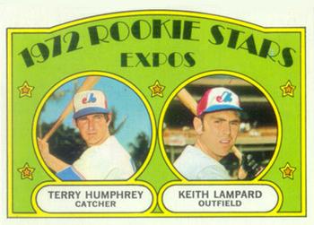 Topps 489 Expos 1972 Rookie Stars (Terry Humphrey / Keith Lampard) #1972