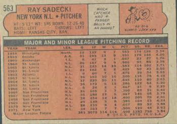 Ray Sadecki back