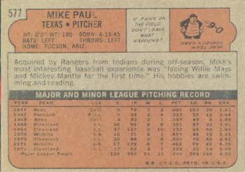 Mike Paul back