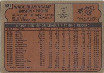 Wade Blasingame back