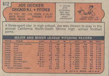 Joe Decker back