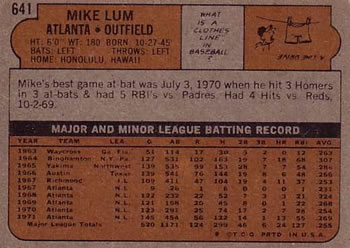Mike Lum back