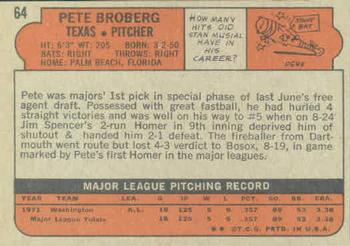 Pete Broberg back