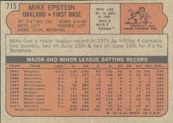 Mike Epstein back