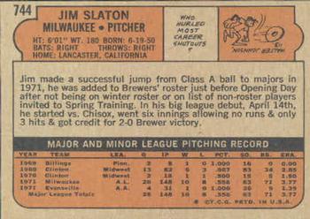 Jim Slaton back