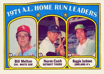 Topps 90 1971 A.L. Home Run Leaders (Bill Melton / Norm Cash / Reggie Jackson) #1972