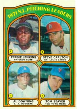 Topps 93 1971 N.L. Pitching Leaders (Fergie Jenkins / Steve Carlton / Al Downing / Tom Seaver) #1972