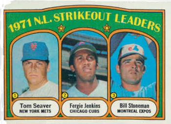 Topps 95 1971 N.L. Strikeout Leaders (Tom Seaver / Fergie Jenkins / Bill Stoneman) #1972