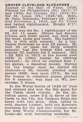 Grover Cleveland Alexander back
