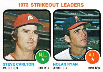 Topps 67 1972 Strikeout Leaders (Steve Carlton / Nolan Ryan) #1973