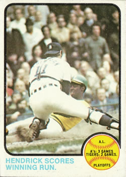 Topps 201 A.L. Playoffs: Hendrick Scores Winning Run #1973