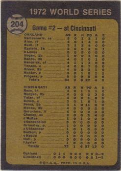 Topps 204 World Series Game No. 2: A's Make It Two Straight back