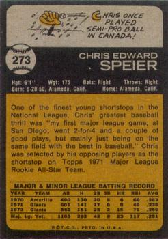 Chris Speier back