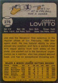 Joe Lovitto back