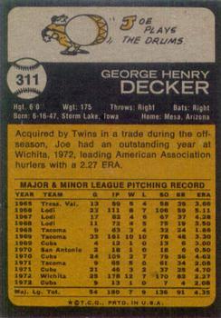 Joe Decker back