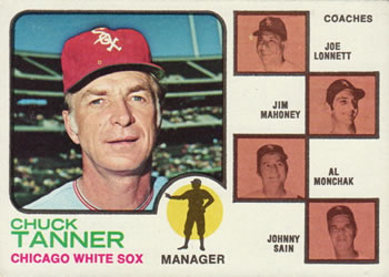 Topps 356 White Sox Field Leaders (Chuck Tanner / Joe Lonnett / Jim Mahoney / Alex Monchak / Johnny Sain) #1973