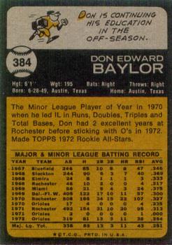 Don Baylor back