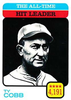 Topps 471 The All Time Hit Leader   Ty Cobb #1973