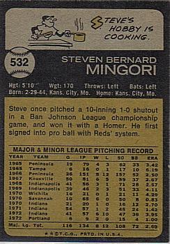 Steve Mingori back