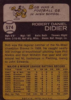 Bob Didier back