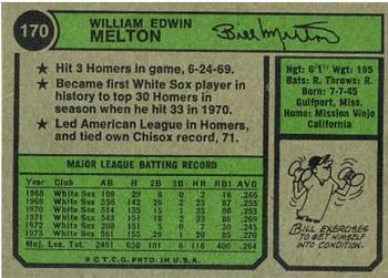 Bill Melton back