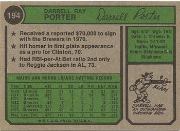 Darrell Porter back