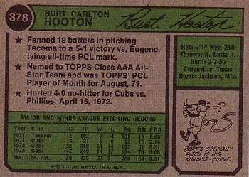 Burt Hooton back