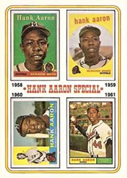 Topps 3 Hank Aaron Special: 1958 1961 #1974