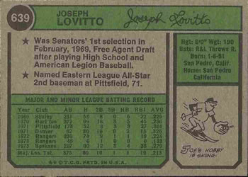 Joe Lovitto back