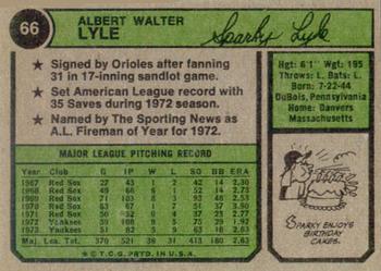 Sparky Lyle back