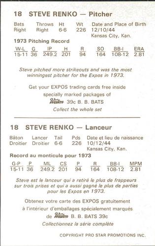 Steve Renko back