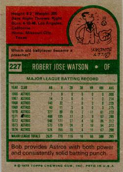 Bob Watson back