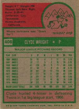 Clyde Wright back
