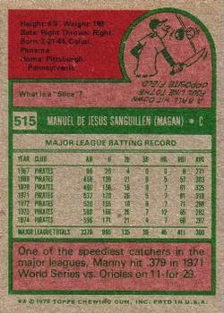 Manny Sanguillen back