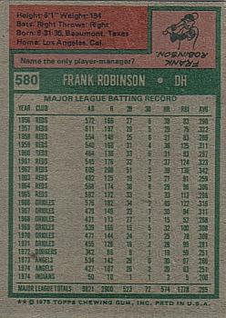 Frank Robinson back