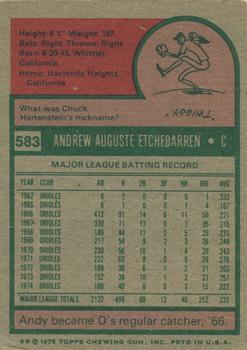 Andy Etchebarren back