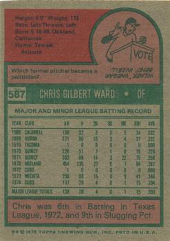 Chris Ward back