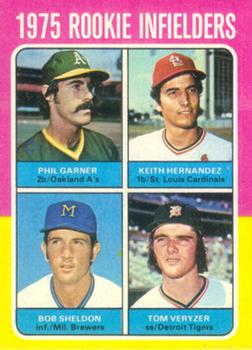 Topps 623 1975 Rookie Infielders (Phil Garner / Keith Hernandez / Bob Sheldon / Tom Veryzer) #1975