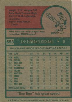 Lee Richard back