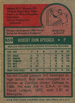Bob Apodaca back