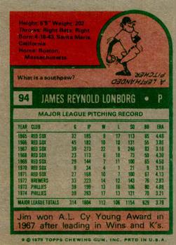 Jim Lonborg back