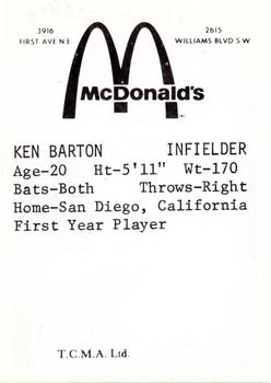 Ken Barton back