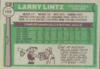 Larry Lintz back