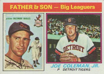 Topps 68 Father & Son   Big Leaguers (Joe Coleman / Joe Coleman, Jr.) #1976
