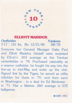 Elliott Maddox back