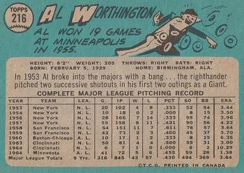 Al Worthington back