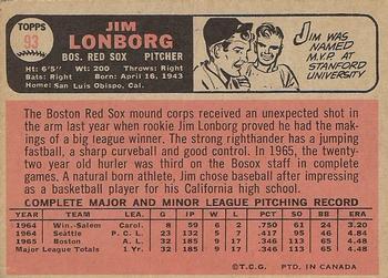 Jim Lonborg back